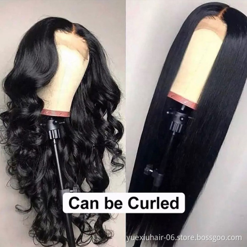 Ready to Ship Brazilian Hair HD Straight Lace Front Wig,Virgin Cuticle Aligned Human Hair Pre Pluck 360 Lace Frontal Wig Vendors